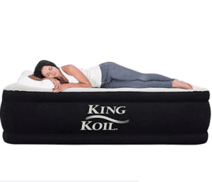 King Koil Upgraded Luxury Raised Air Mattress Best Inflatable Airbed with Built-in Pump, Twin