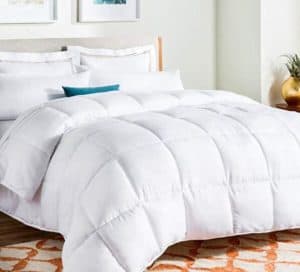 LINENSPA White Down Alternative Quilted All-Season Comforter - Corner Duvet Tabs