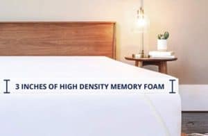 3 inches of high density memory foam mattress topper