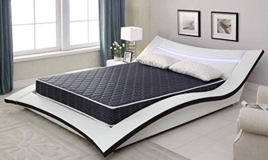AC Pacific 6-inch Foam Mattress Covered in a Stylish Navy Blue Waterproof Fabric