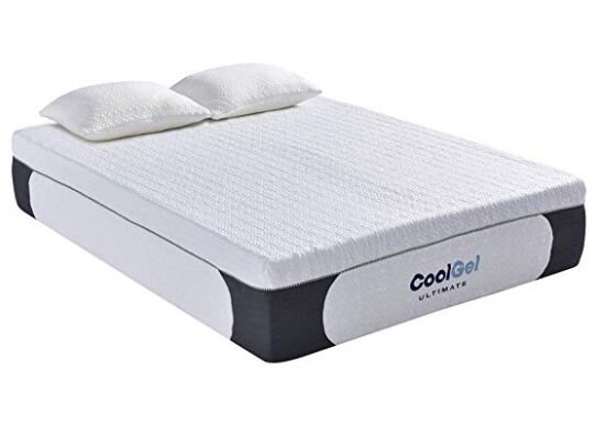 Classic Brands Cool Gel 1.0 Ultimate Gel Memory Foam 14-Inch Mattress with BONUS Pillow, Twin XL
