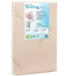 Moonlight Slumber Mini Crib Mattress 5-inch Dual Firmness, Baby Bluebird Waterproof Portable Crib and Toddler Bed Mattress