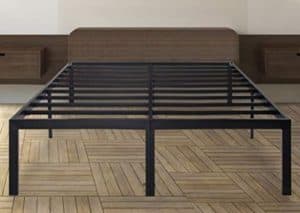 Olee Sleep 18 Inch Tall Heavy Duty Steel Slat Noise Free simple bed frame, Easy Assembly, Anti-slip Support