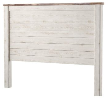 Ashley Furniture Signature Design - Willowton Full Panel Headboard - Contemporary Style - Component Piece - Queen Size - White