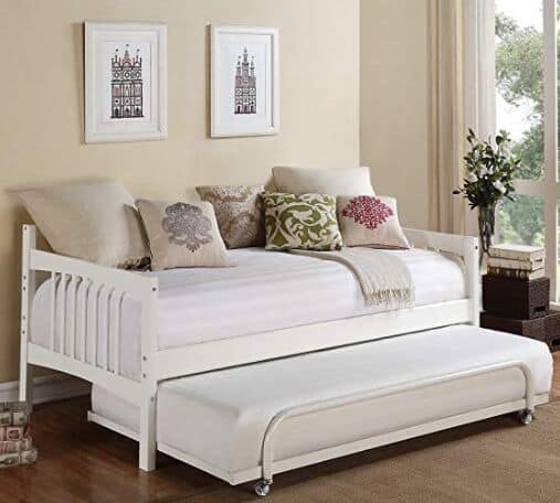 Dorel Living Kayden Daybed Solid Wood, Twin, White