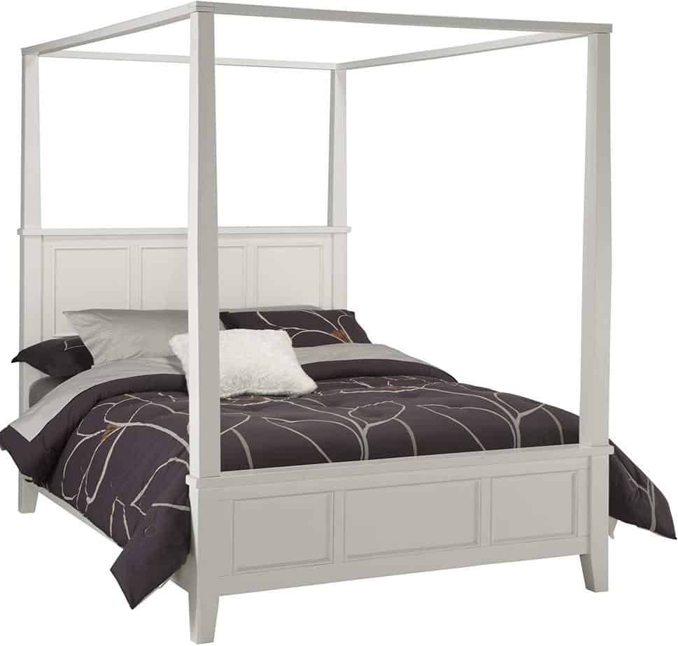 Naples White King Canopy Bed by Home Styles
