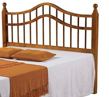 Full/Queen Double Rail Headboard in Honey Finish
