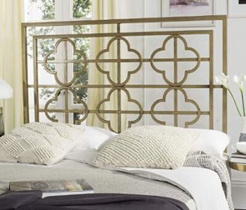 Safavieh Lucinda Headboard, Queen, Antique Gold