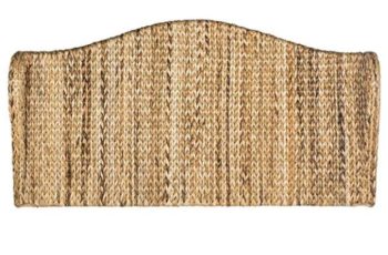 Crafted of banana leaf and wood, special style rattan headboard