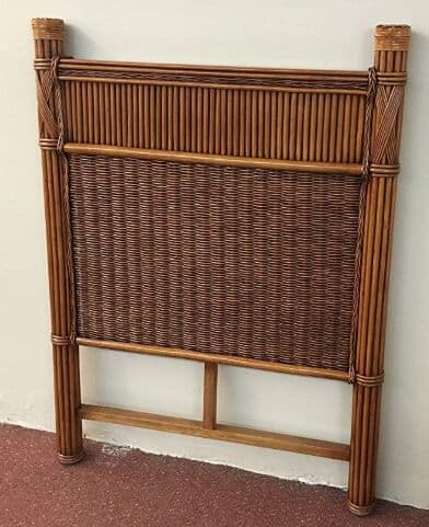 Thick heavy rattan Woven on a wood frame with rattan trim