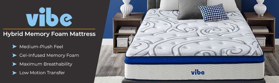 Vibe pillow top hybrid memory foam mattress