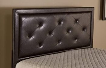 Becker Tufted Upholstered Panel Headboard Without Rails, Brown Faux Leather