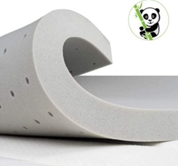 Premium 3-in Thick Mattress Pad, Cooling Ventilated Design & CertiPUR-US Certified Memory Foam Bamboo Mattress Topper