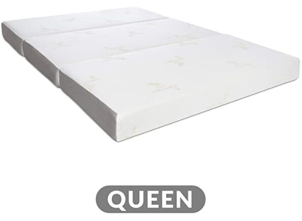 Milliard Tri Folding Memory Foam Mattress with Washable Cover Queen (78 inches x 58 inches x 6 inches)