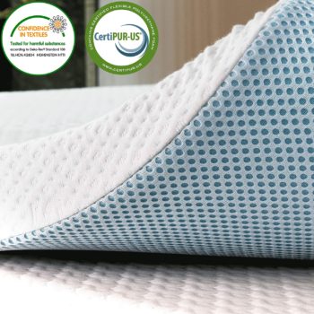 subrtex 3 Inch Gel-Infused Memory Foam Bed Mattress Topper High Density Cooling Pad Removable Fitted Bamboo Cover