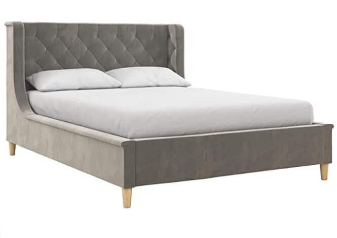 Little Seeds Monarch Hill Ambrosia Gray Full Size Upholstered Bed