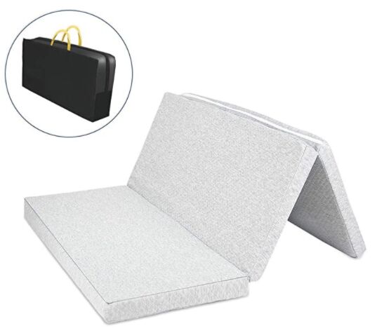 MBQMBSS Tri-fold Pack and Play Mattress Multi-Use Waterproof Folding Portable Crib Mattress
