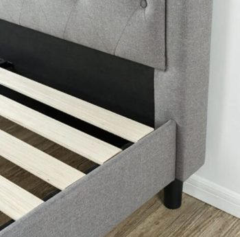 Zinus Kellen Upholstered Platform Bed Strong Wood Slat Support