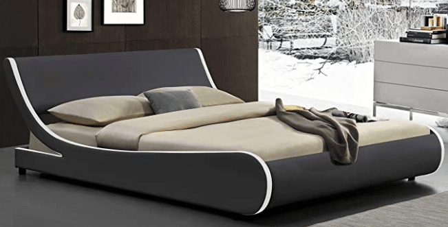 Fully Upholstered Faux Leather Mattress Foundation