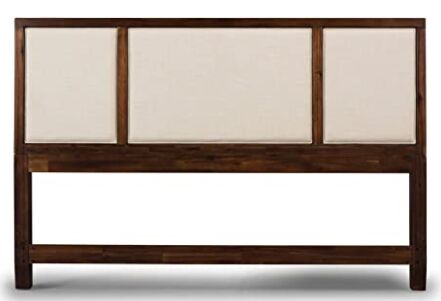 Bungalow King/California King Headboard Brown Mid-Century Modern Wood Finish