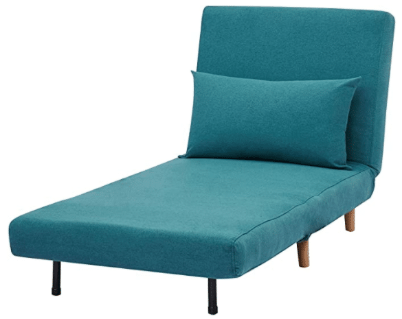 GIA Tri-Fold Sofa Bed, With Pillow, Peacock Blue