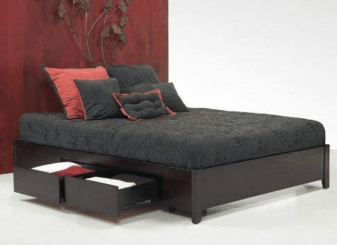 Modus Furniture Simple Platform Storage Bed, Full, Espresso