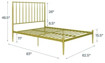 queen size brass bed frame